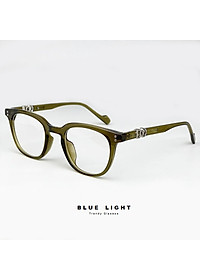 Gọng Kính Cận, Kính Giả Cận Nữ GM Jennie, Mắt Vuông Nhỏ, Chống Xánh Sáng Xanh, Đen, Xanh Rêu - BLUE LIGHT 