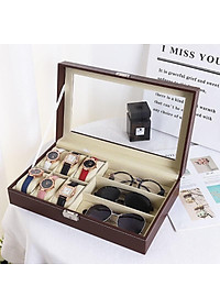 Hộp Để Đồng Hồ Và Mắt Kính 1 Tầng SAIKE SAIKE S632 Bọc Da Pu