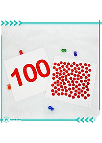 (Tặng thẻ Động vật) Bộ Thẻ chấm (dotcard) – Số – chuẩn Glenn Doman Quốc Tế – 108 thẻ