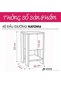Tủ đầu giường decor sang trọng SMLIFE Natoma