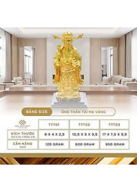Quà tặng khai trương: Tượng Thần tài phong thuỷ mạ vàng 24K