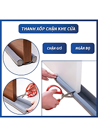 Combo 3 cặp thanh chắn khe cửa (ron chắn khe cửa) chống thoát hơi máy lạnh, máy điều hòa