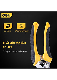 Kéo Cắt Tỉa Cành Cây Deli Chính Hãng 210mm - Lưỡi Thép Sắc Bén, Siêu Bền, Tay Cầm Đệm Cao Su An Toàn, Chắc Chắn - DL2789