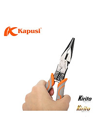 Kìm nhọn đa năng 9inch 225mm KAPUSI Japan K-8068, thép CRV độ cứng cao lưỡi kìm sắc