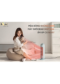 Máy Sưởi Ấm Gốm Bear DNQ-C20B1 Không Làm Khô Da Công Suất 2000W - Hàng Chính Hãng