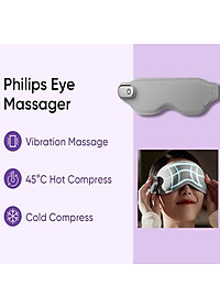 Máy massage mắt nóng và lạnh công nghệ 3Dsuit và VibWave. Thương hiệu Philips Hà Lan cao cấp PPM3101E - Dung lượng pin: 600mAh - HÀNG NHẬP KHẨU