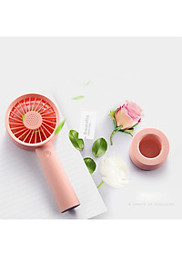 Quạt Mini Khuếch Tán Hương Liệu Cầm Tay Damas QX01 - Thiết Kế Chân Đế Quạt Để Bàn Tiên Lợi Tặng Kèm Dây Sạc - Pin Khủng 2000 mAh Với 3 Mức Độ Gió Lan Tỏa Hương Thơm  - Hàng Chính Hãng