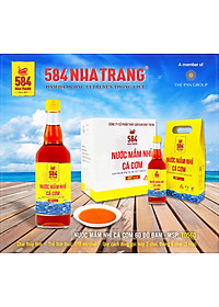 Thùng 6 Chai Nước mắm Nhỉ Cá cơm 584 Nha Trang - 60 độ đạm - Chai thủy tinh 510ml