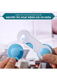 Combo 4 Khóa tủ lạnh, chốt an toàn tủ lạnh, ngăn kéo, tủ đồ. Khóa cửa tủ an toàn cho bé. Chất liệu nhựa cao cấp