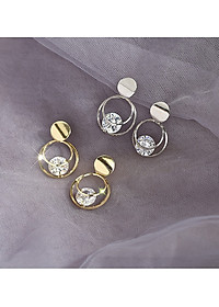 Bông tai đá tròn