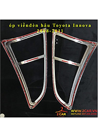 Ốp viền đèn pha, hậu xe Toyota Innova 2009-2011 mạ crom cao cấp, sáng bóng