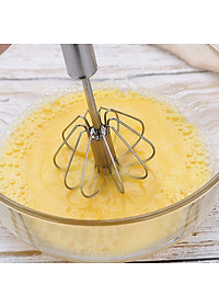 Dụng Cụ Đánh Trứng Cầm Tay Dạng Ấn Trục Xoay Tự Động - Chất Liệu Thép Không Gỉ 304 Cao Cấp - Chính Hãng MINIIN