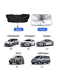Ô che nắng, chắn tia UV kính lái ô tô đa năng - Chất liệu: (vải dù) keo bạc titan - Kích thước: 80x145cm