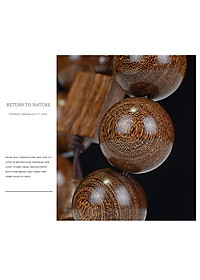 Bộ Vòng đeo tay phong Thủy Gỗ Đàn Hương Lụa Vàng Tự Nhiên Ấn Độ, Kèm Hộp đựng lót nhung nỉ