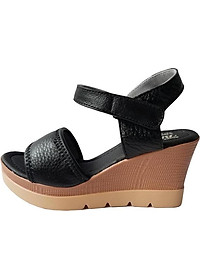 Giày Sandal Nữ Đế Xuồng BIGGBEN Da Bò Cao Cấp SDX11