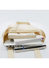 Túi Vải Tote Canvas Cao Cấp, Dày Dặn Hình Power By, Phong Cách Basic