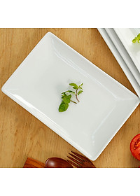Khay chữ nhật Đĩa sứ hình chữ nhật cao cấp Long Phương