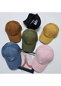 Mũ lưỡi trai Yes you can nhung tăm xịn xò- kiểu dáng trẻ trung