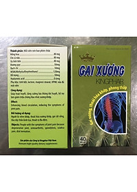 Viên uống Gai xương Kingphar, hộp 40v, hỗ trợ giảm đau lưng, do gai cột sống