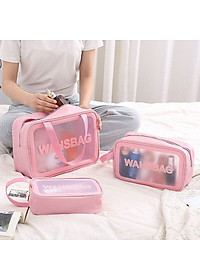 Túi Đựng Mỹ Phẩm, Đồ Trang Điểm Đi Du Lịch Washbag Trong Suốt Chống Thấm Nước Tiện Lợi Nhiều Kích Thước Nhiều Mẫu Chính Hãng