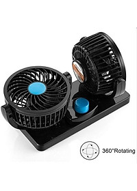 Quạt Đôi Cho Xe Ô tô Chạy điện DC 12v an toàn, tiện lợi