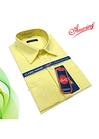 Áo sơ mi nam vạt bầu, tay dài trơn Amazing, form truyền thống, vải KT sợi tre, nhiều màu, size đại tới 110kg