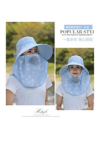 Nón Đội Chống Nắng Có Khẩu Trang Nhiều Màu