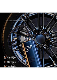 Máy Bơm Lốp Xe Điện 150PSI MH LED Thông Minh Pin Sạc Nhỏ Gọn Mạnh Mẽ Tự Động Ngắt Khi Đủ Hơi