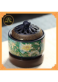 Lư xông trầm hương bằng điện hình hoa sen có điều chỉnh nhiệt độ hẹn giờ tự tắt