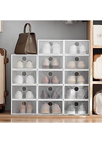 Combo 5 Hộp Đựng Giày Nhựa Cứng Trong Suốt ,Tháo Lắp Dễ Dàng 