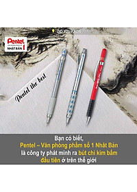 Bút chì kim Pentel Fiesta AX105 (0.5mm) và AX107 (0.7mm) trang bị đầu tẩy 4 màu lựa chọn