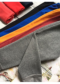 Combo 3 quần dài bé trai từ 7- 30 kg - vải nỉ co giãn - mặt trong có lớp bông giữ ấm cực tốt - 3 màu ngẫu nhiên