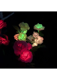 Đèn hoa hồng năng lượng mặt trời ED04 SolaZ trang trí sân vườn, tự động phát sáng, 0 đồng tiền điện