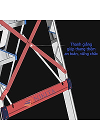 Thang ghế tay vịn gia đình xếp gọn, bậc thang to kèm tay vịn đảm bảo an toàn -Hàng chính hãng NIKITA