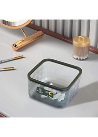 Hộp đựng bông tẩy trang , dụng cụ trang điểm , đồ dùng văn phòng..vv để bàn size 15.1*15.1*8.3 cm - Hàng chính hãng