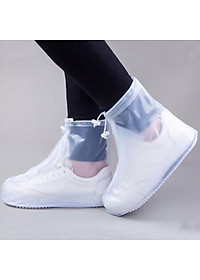 Ủng bọc giày đi mưa đi phượt chống nước có đế chống trượt - màu xanh