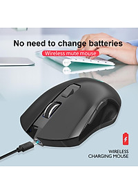 Portable RGB LED 2.4G Wireless Mouse Ergonomic Silence Rechargeable Mice for Desktop Laptop