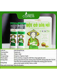 Bột cỏ lúa mì hữu cơ sấy lạnh Dalahouse - Hộp 20 gói 3gr tiện lợi - Hỗ trợ thải độc Gan và Máu, Ngăn ngừa và hỗ trợ tiểu đường, Hỗ trợ tiêu hóa, giảm táo bón