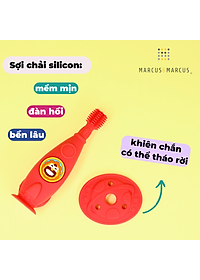 Bàn chải tập đánh răng và mát xa nướu silicon 360 cho bé Marcus & Marcus, từ 12 tháng
