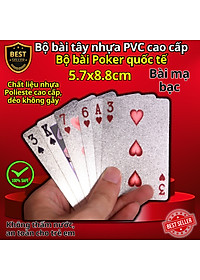 Bộ Bài PVC Mạ Vàng 24K Mạ Bạc Cao Cấp Chất Liệu Đàn Hồi, Bộ Bài Tây Poker Polieste Không Thấm Nước, Hàng Chính Hãng