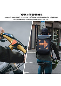 Balo Divoom – Pixoo Backpack-M có màn hình LED tùy chỉnh bằng APP, ngăn chứa lớn vừa Laptop 14 Inch, chống thấm nước cho hoạt động ngoài trời