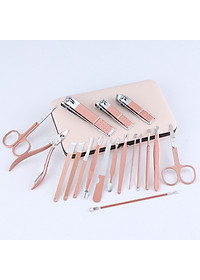 Bộ Dụng Cụ Bấm Móng Tay 16 món - Bộ Cắt, Bấm Dũa Móng Tay  Cao Cấp Có Hộp Đựng Sang Trọng