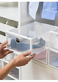 Combo 5 Hộp Đựng Giày Nhựa Cứng Trong Suốt ,Tháo Lắp Dễ Dàng 