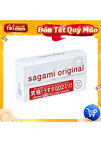 Bao cao su Sagami 002 - Siêu mỏng - Non Latex - Hộp 6 chiếc