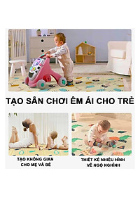 Thảm Trải Sàn Cho Bé Xốp XPE 2 Mặt Phủ Silicone Hàn Quốc Mẫu Đẹp Chống Thấm, Chống Va Đập Trơn Trượt-1m8*2m Hàng Chính Hãng MINIIN