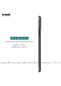 Ốp lưng nhám siêu mỏng 0.3mm cho iPhone XS Max hiệu Memumi có gờ bảo vệ camera - Hàng chính hãng
