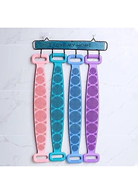 Bộ 3 Dây Tắm Massage Chà Lưng 2 Mặt Cho Gia Đình GROFA - Màu sắc ngẫu nhiên