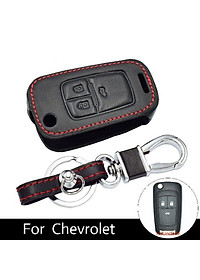Bao Da Chìa Khóa Dành Cho Xe Chevrolet Cruze, Spark (Da Thật) Logo 3D