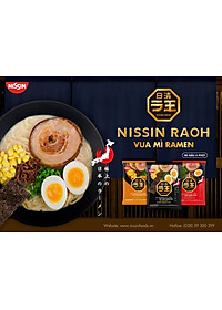 (COMBO 5 GÓI) NISSIN RAOH - Mì Ramen Ăn Liền Hương Vị Thịt Hầm Tonkotsu Cay 95g
