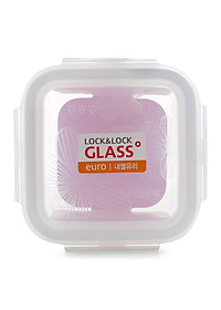 Hộp Thủy Tinh Hình Vuông Borosilicate Lock&Lock  300ml Sử Dụng Trong Lò Vi Sóng, Lò Nướng - LLG203 - Hàng Chính Hãng